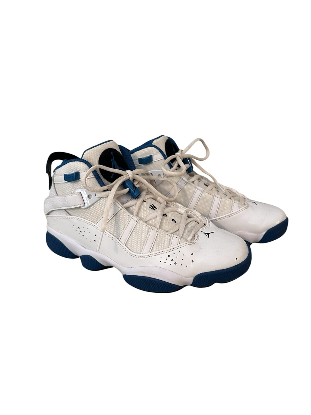 Jordan 6 Rings White Dark Marina Blue Sz 7.5 Sneakers Athletic Shoes